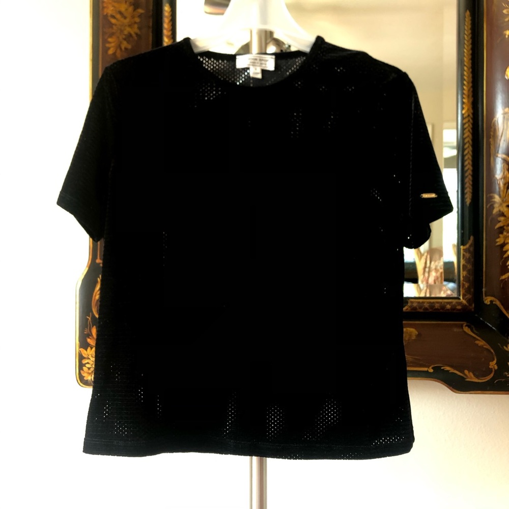 St John Eyelet velvet top